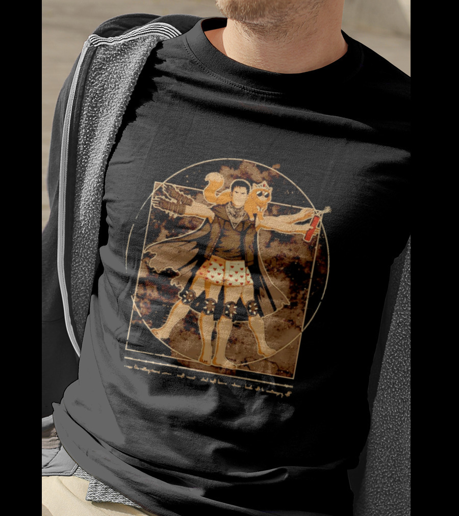 Dungeon Crawler Carl And Princess Donut Vitruvian Man Pose T-Shirt