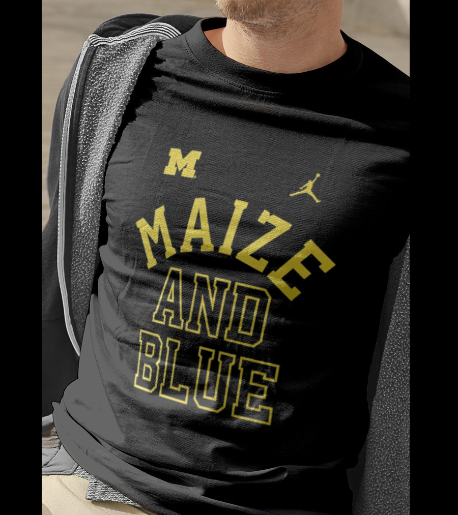 Michigan Wolverines Maize And Blue Jordan Brand M T-Shirt