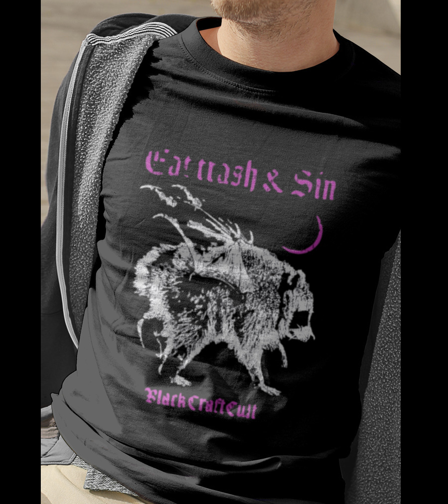 Eat Trash & Sin Raccoon Wings BlackCraft Cult T-Shirt