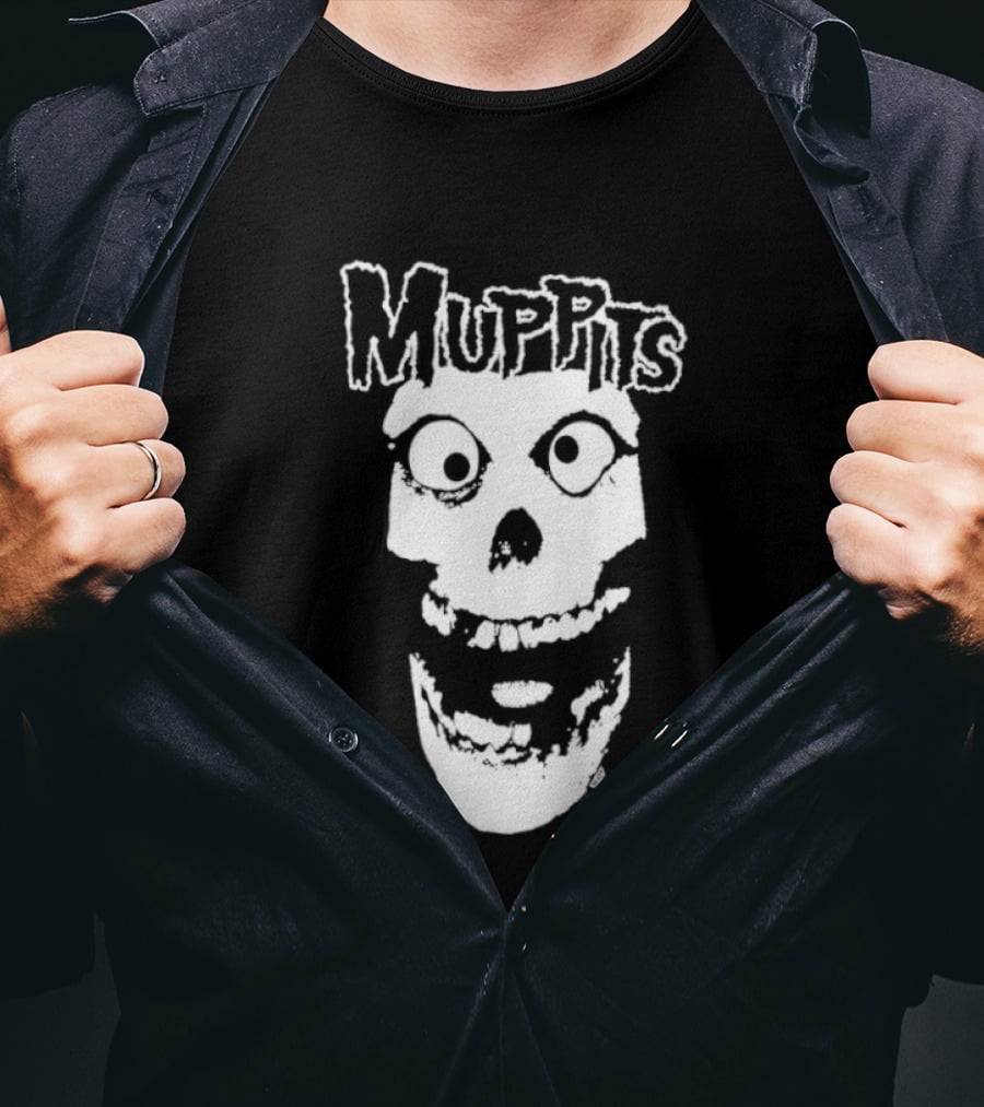 Muppits Punk Rock Skull Misfits T-Shirt