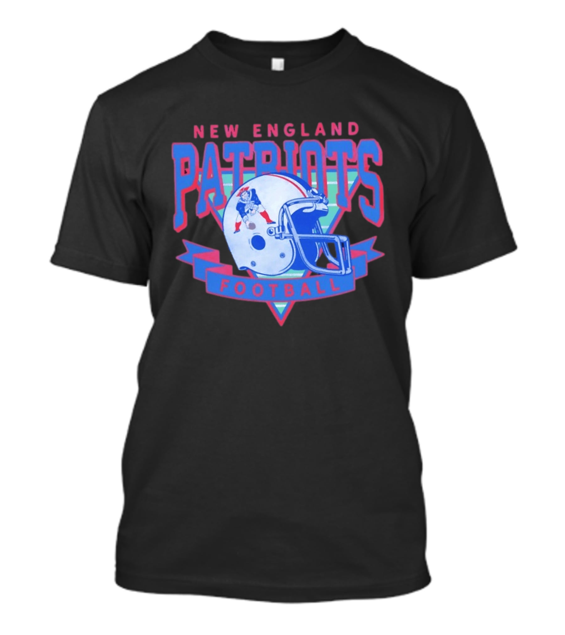 New England Patriots Football Vintage Helmet T-Shirt