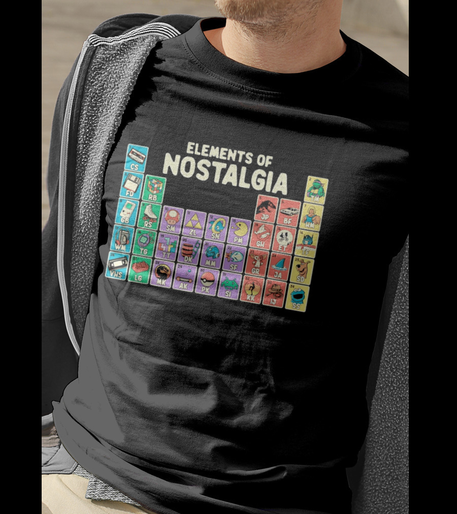 Elements Of Nostalgia Periodic Table Classic Memories T-Shirt