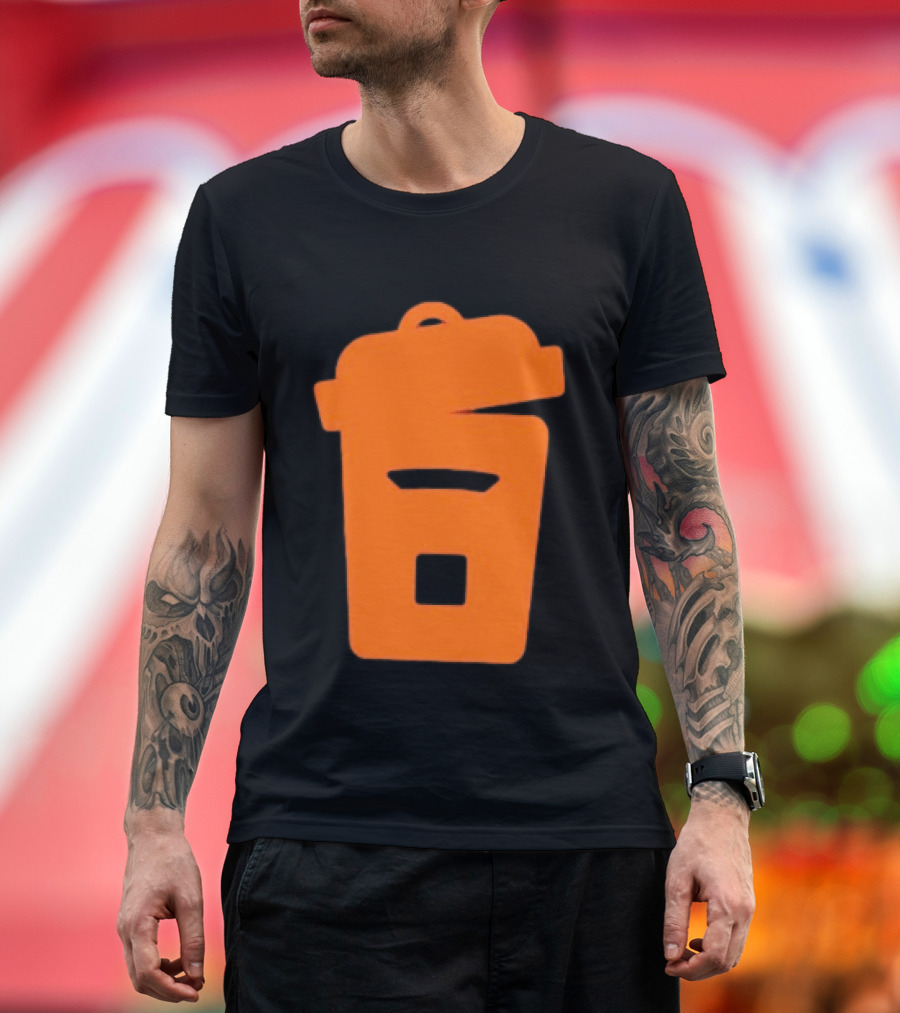 Orange Trash Can Garbage Bin Waste Basket T-Shirt