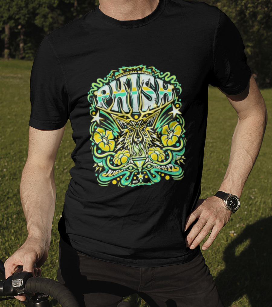 Phish Noblesville Indiana July 10 11 12 2026 Psychedelic Floral And Starburst T-Shirt