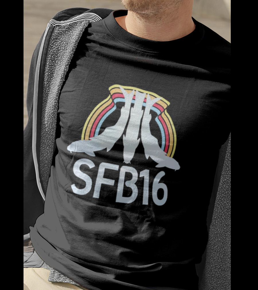 SFB16 Fish Fishing Rainbow T-Shirt