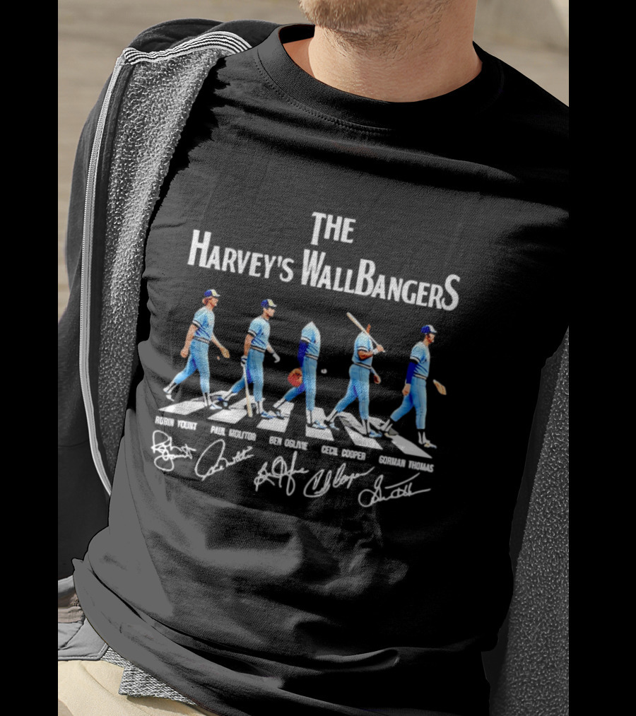 The Harvey's Wallbangers Milwaukee Brewers Robin Yount Paul Molitor Ben Oglivie Cecil Cooper Gorman Thomas T-Shirt