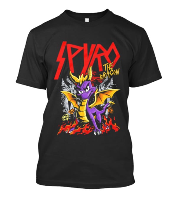 Spyro The Dragon Vintage PlayStation Adventure Flame T-Shirt