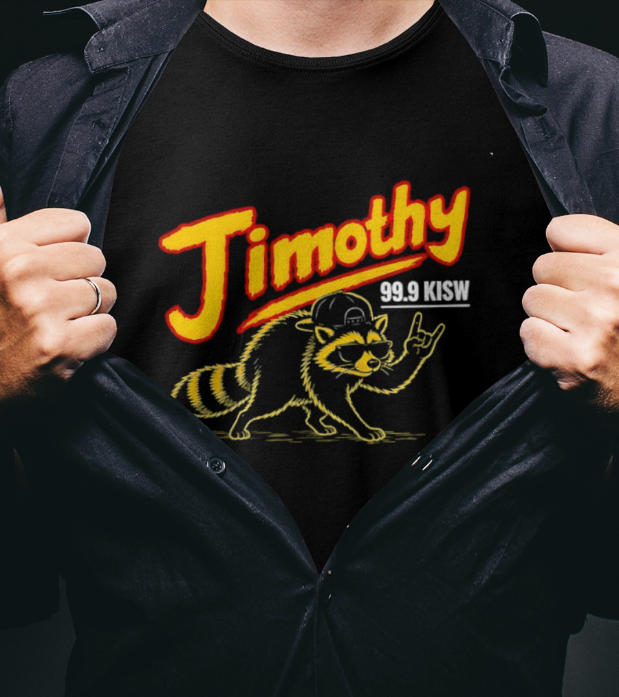 Jimothy 99.9 KISW Raccoon Rock Seattle Radio T-Shirt
