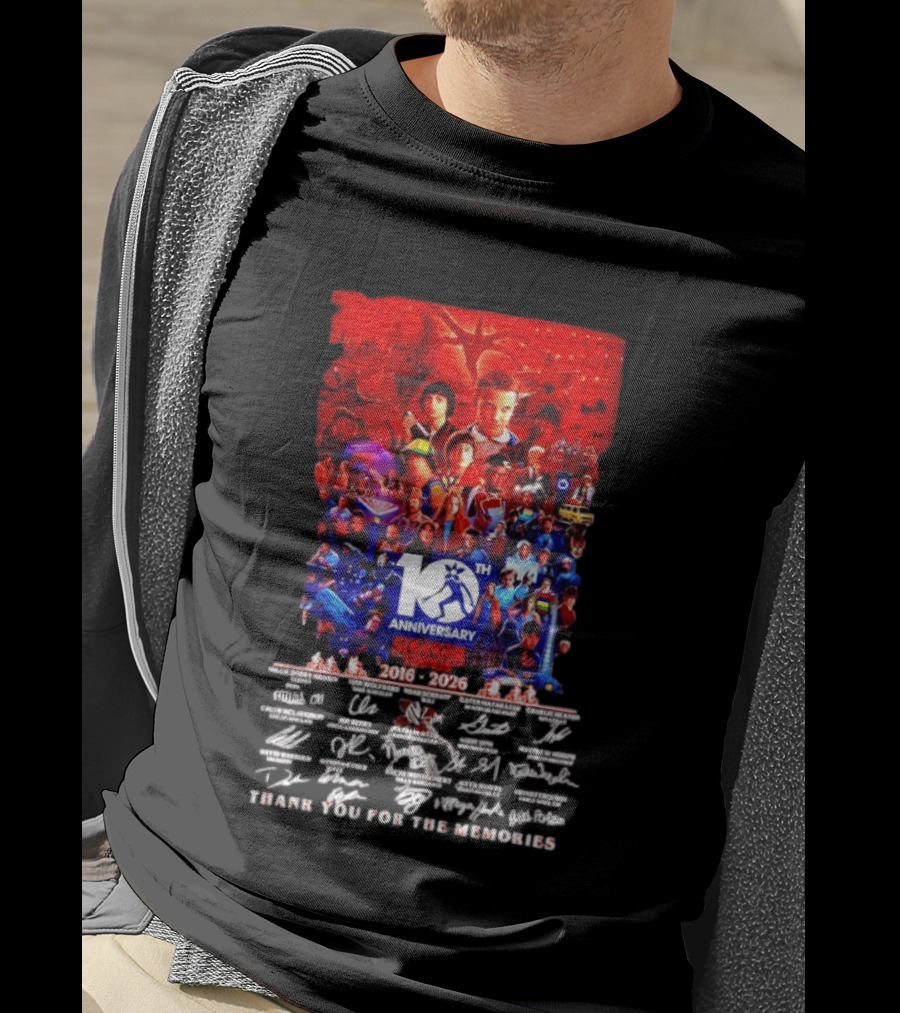 Stranger Things 10th Anniversary 2016 2026 Thank You For The Memories 10th Anniversary T-Shirt