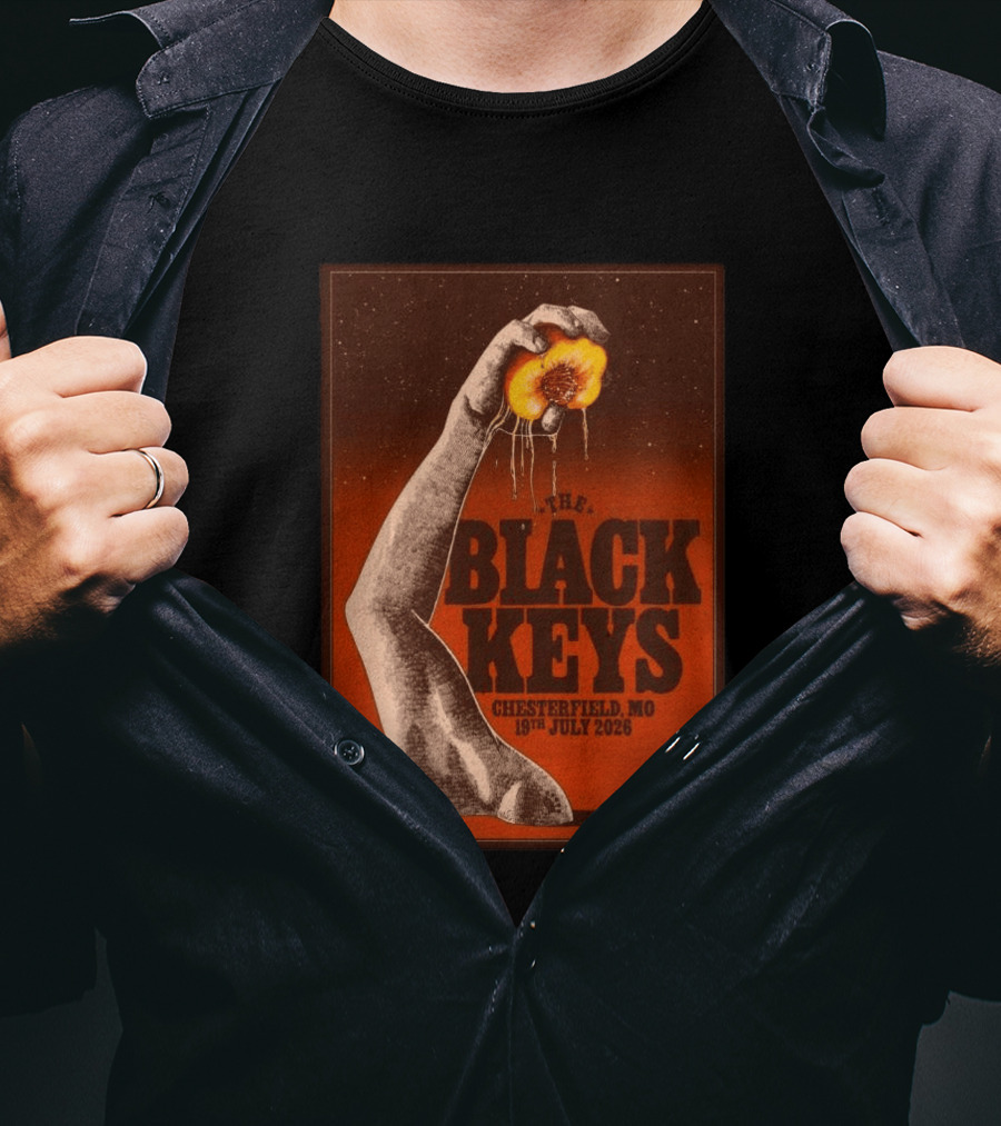 The Black Keys Chesterfield MO 19th July 2026 Dripping Peach Arm T-Shirt