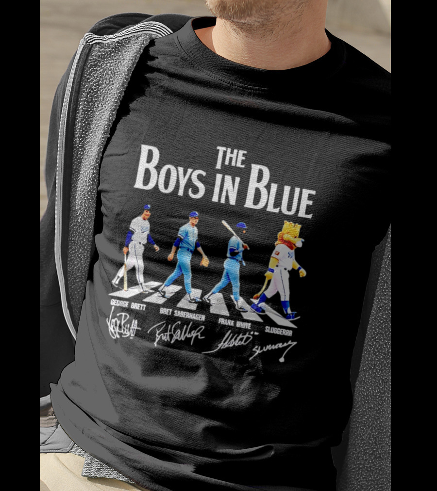 The Boys In Blue George Brett Brett Saberhagen Frank White Sluggerrr T-Shirt