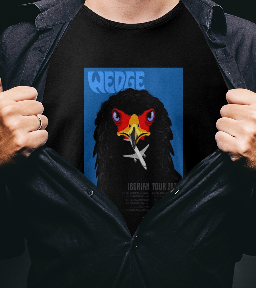 Wedge Iberian Tour 2026 Eagle Design With Airplane T-Shirt