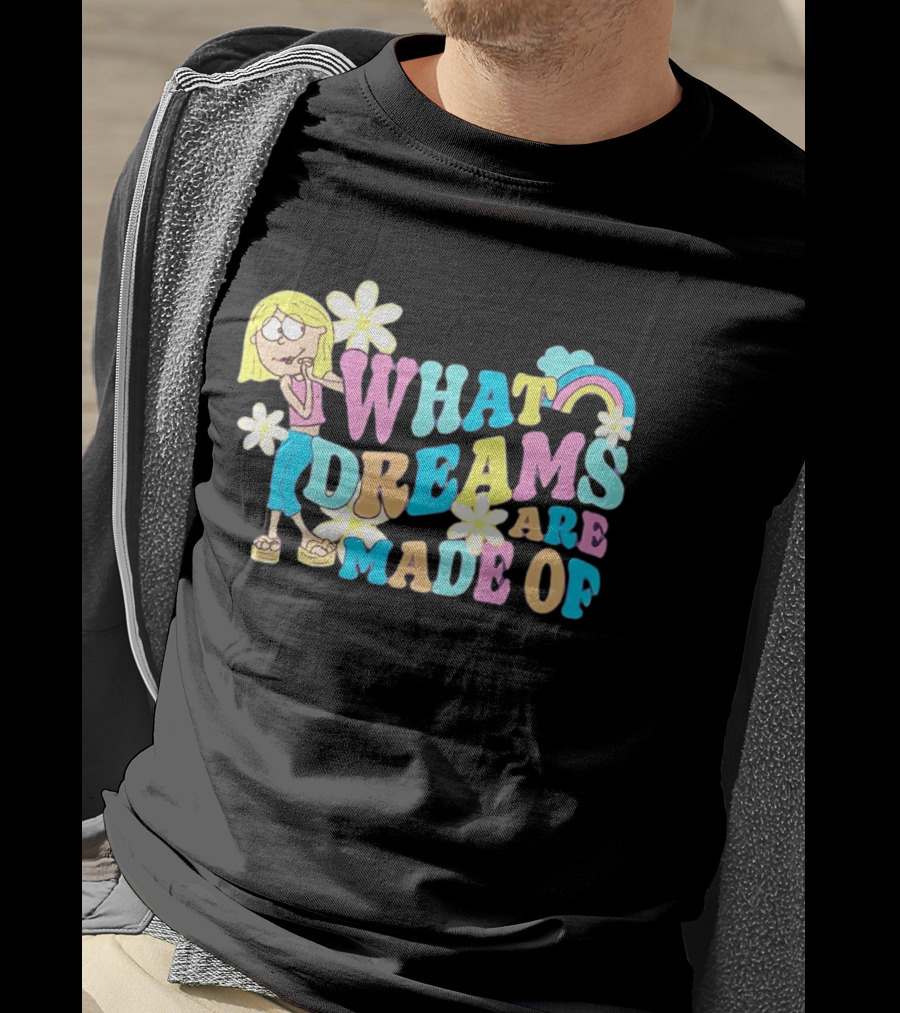 What Dreams Are Made Of Cartoon Girl Rainbow Flower T-Shirt