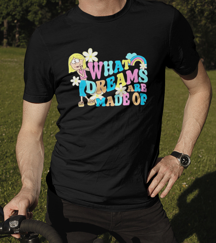 What Dreams Are Made Of Cartoon Girl Rainbow Flower T-Shirt