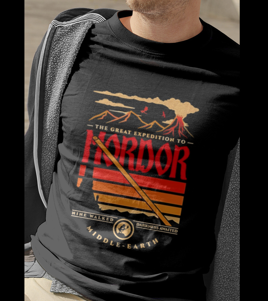 The Great Expedition To Mordor Middle Earth Journey Adventure Walking Challenge T-Shirt