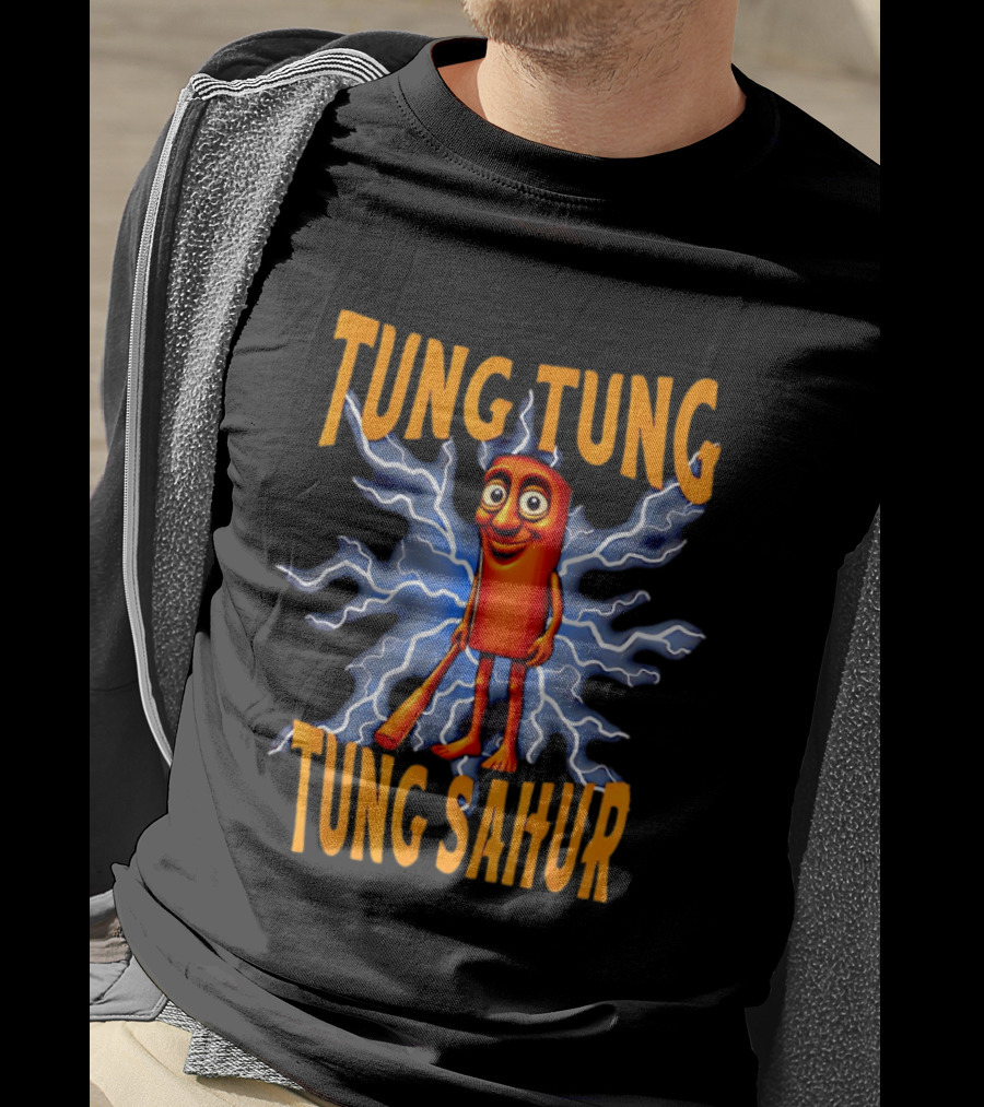 Tung Tung Tung Sahur Cartoon Character With Bat T-Shirt