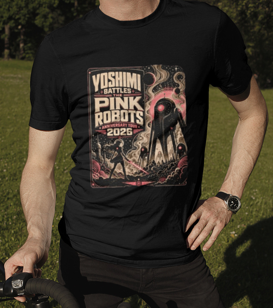 Yoshimi Battles The Pink Robots Anniversary Tour 2026 Retro Sci Fi T-Shirt