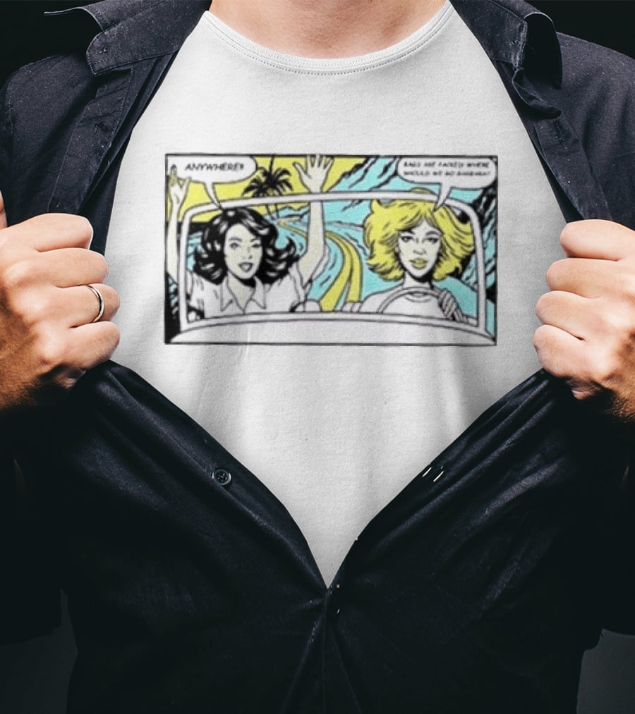 Bags Are Packed Where Should We Go Barbara Pop Art Comic Road Trip Adventure T-Shirt