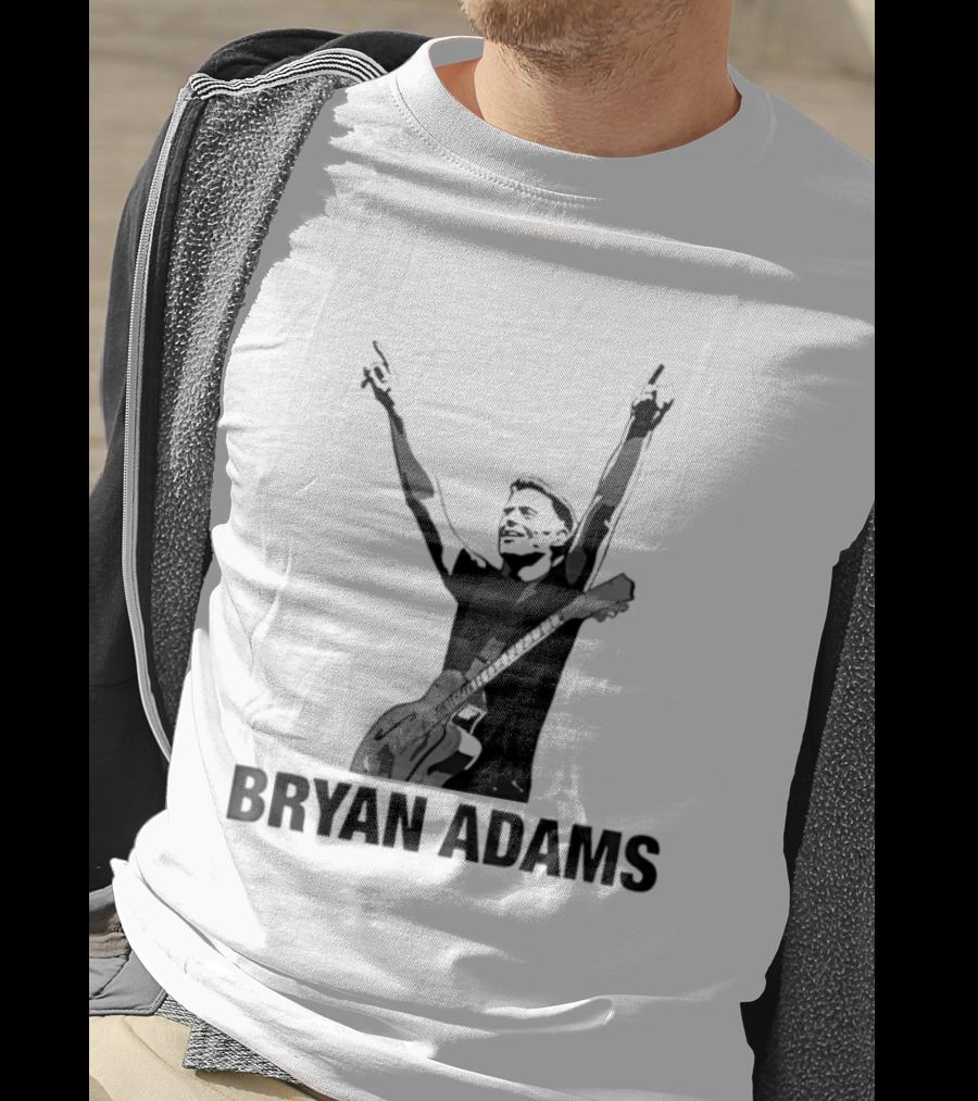 Bryan Adams Guitar Celebration Pose T-Shirt