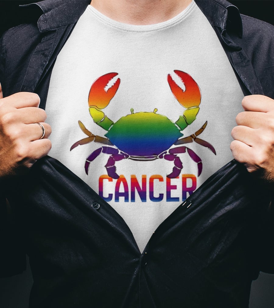Cancer Rainbow Crab LGBT Pride T-Shirt