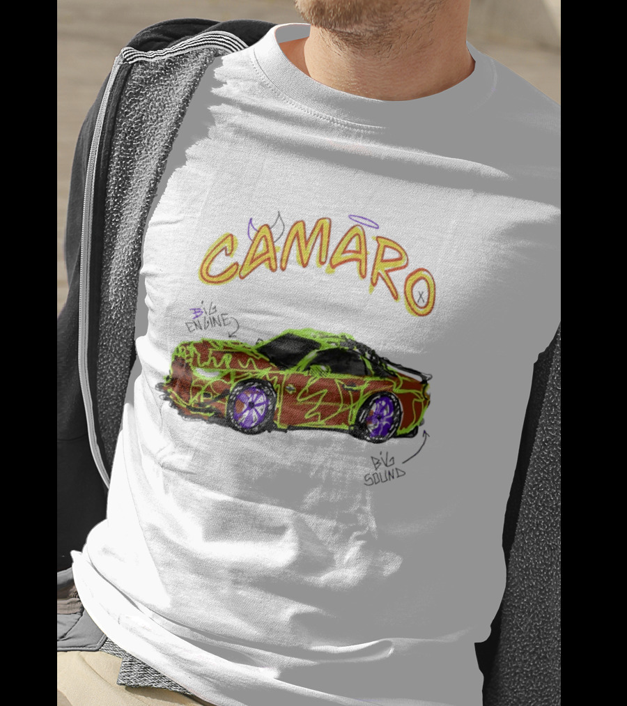 Camaro Big Engine Big Sound Vibrant Street T-Shirt