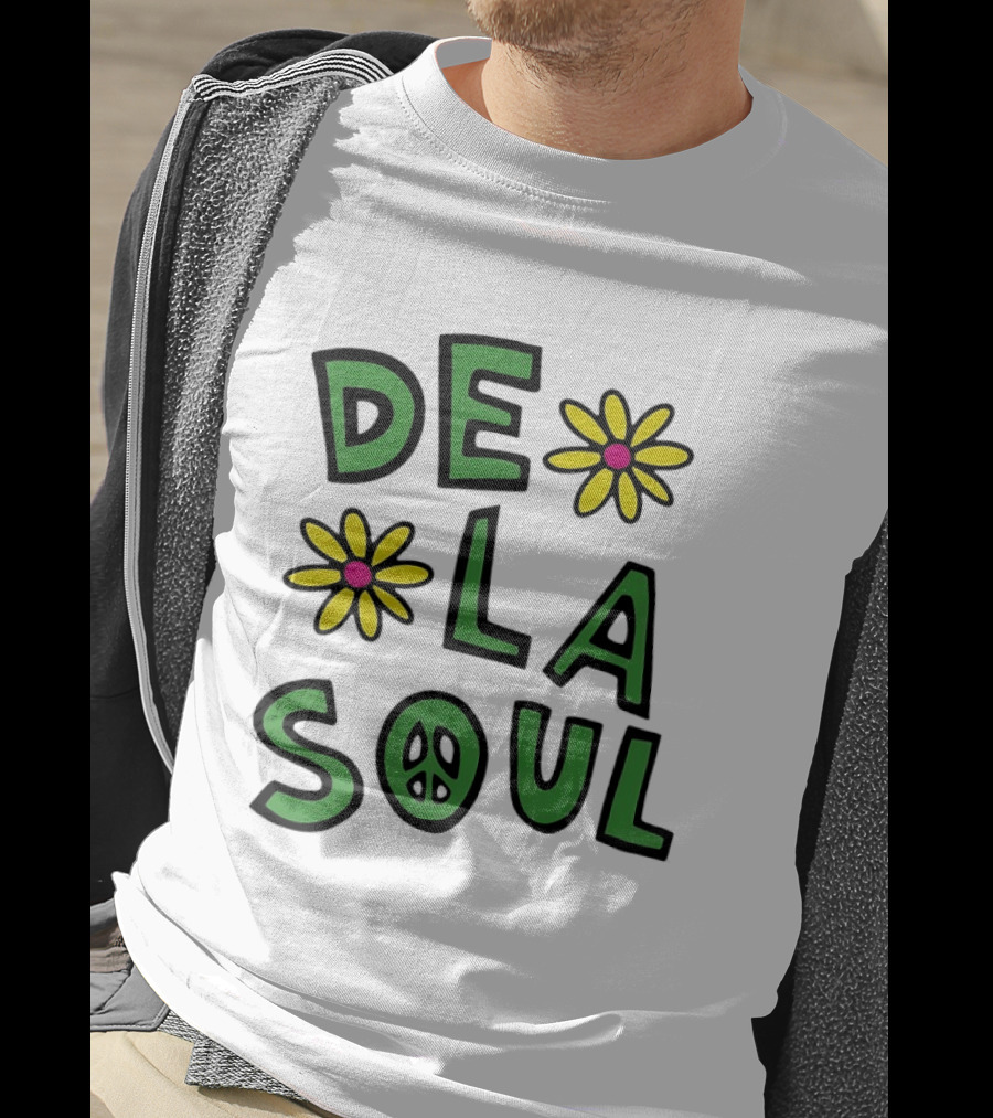 De La Soul Flowers Peace Sign Iconic 90s Hip Hop Nostalgia T-Shirt