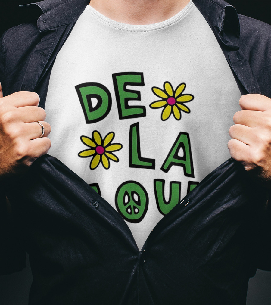 De La Soul Flowers Peace Sign Iconic 90s Hip Hop Nostalgia T-Shirt