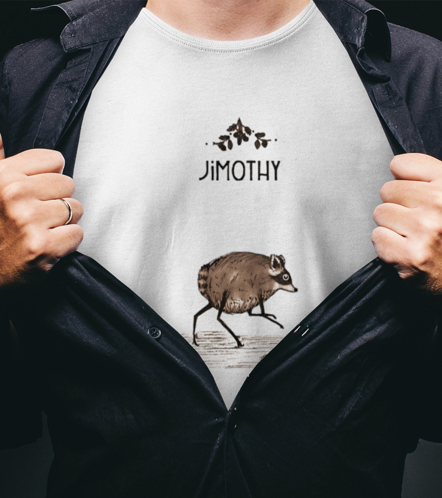 Jimothy Raccoon Vintage Style With Acorns T-Shirt