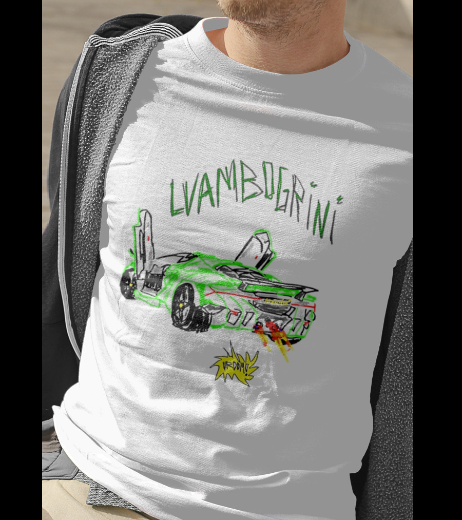 Lvambogrini Urdomo Sports Car Lamborghini Drawing T-Shirt
