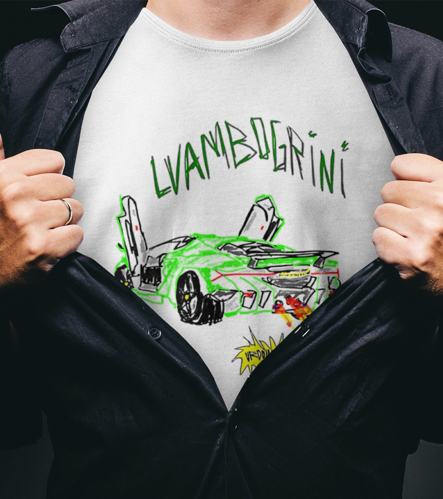 Lvambogrini Urdomo Sports Car Lamborghini Drawing T-Shirt