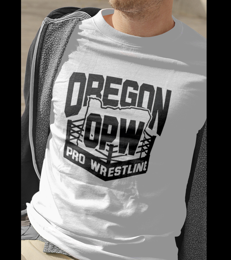 Oregon OPW Pro Wrestling Ring Map T-Shirt