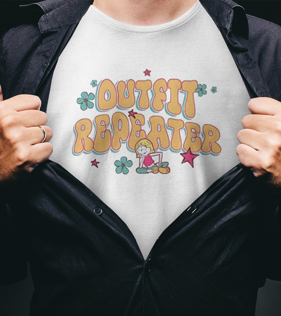 Outfit Repeater Fashion Aesthetic Cartoon Character Flowers Stars T-Shirt