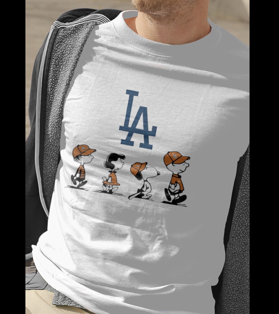 Peanuts Characters LA Dodgers Major League Baseball T-Shirt