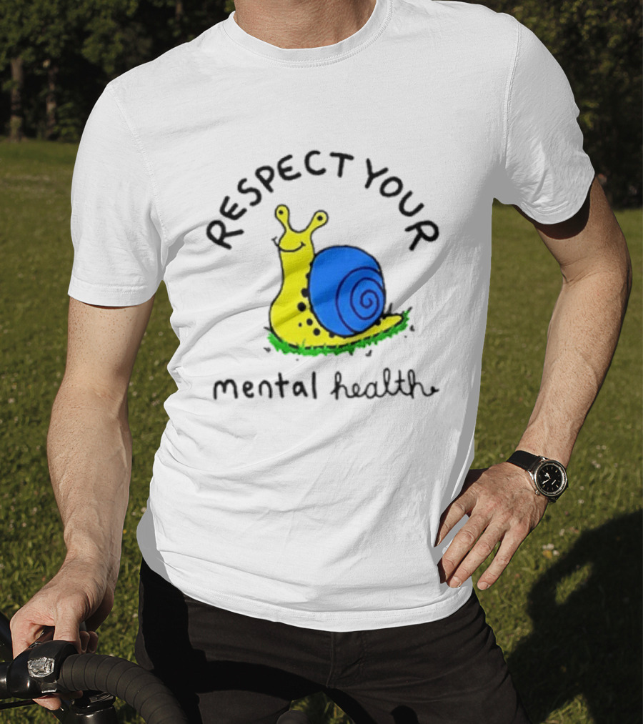 Respect Your Mental Health Snail Self Care T-Shirt