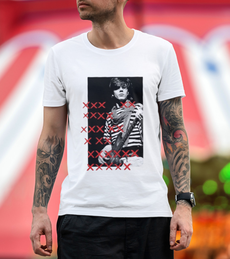 Simon Le Bon Duran Duran 80s Pop Striped T-Shirt