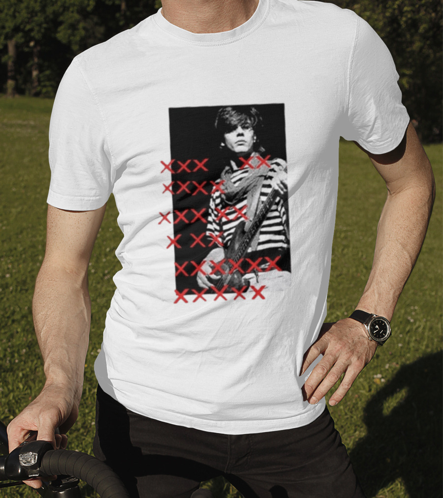 Simon Le Bon Duran Duran 80s Pop Striped T-Shirt