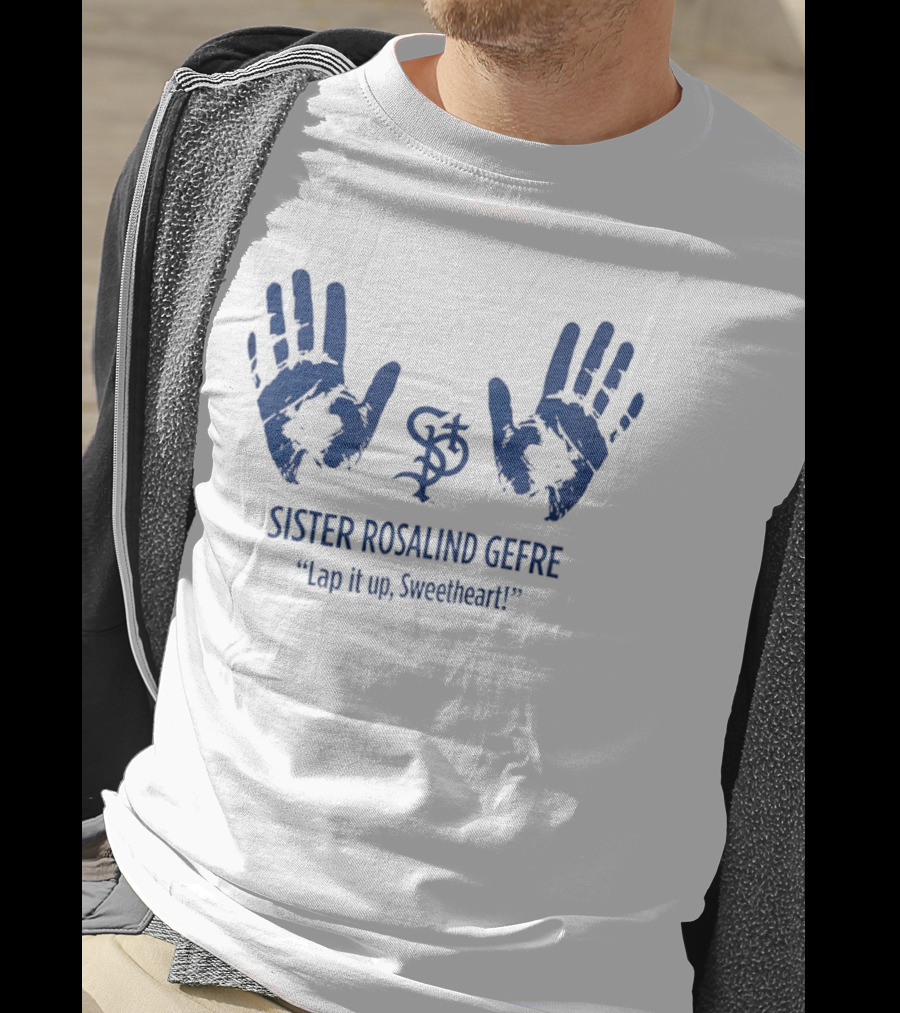 Sister Rosalind Gefre Lap It Up Sweetheart Handprint T-Shirt