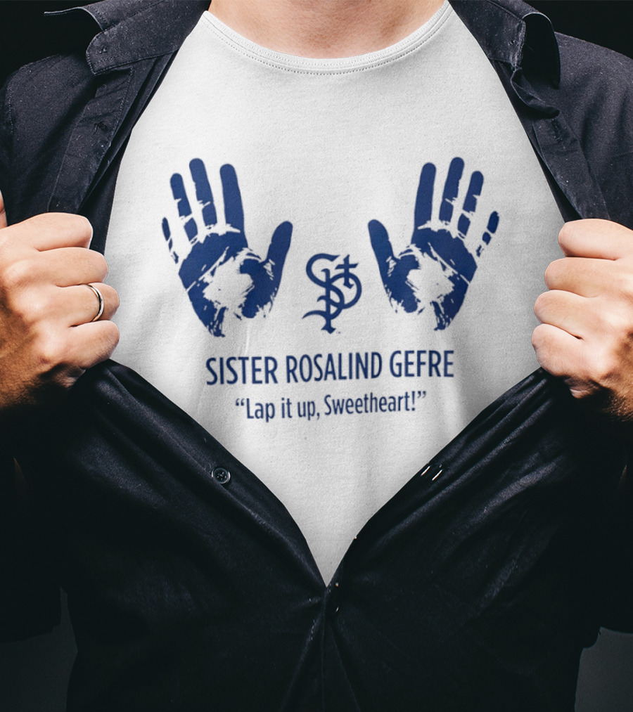 Sister Rosalind Gefre Lap It Up Sweetheart Handprint T-Shirt