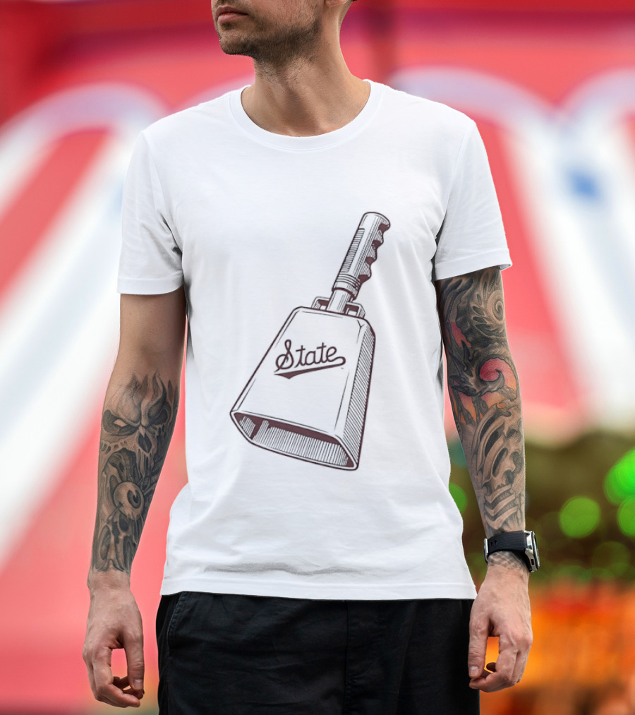 State Cowbell Mississippi State NCAA Football Logo College Game Day Fan Gear T-Shirt
