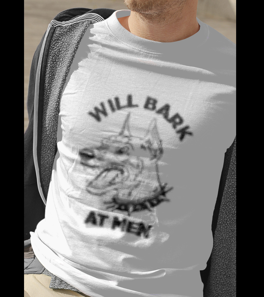 Will Bark At Men Doberman Dog Funny Pet Lover T-Shirt