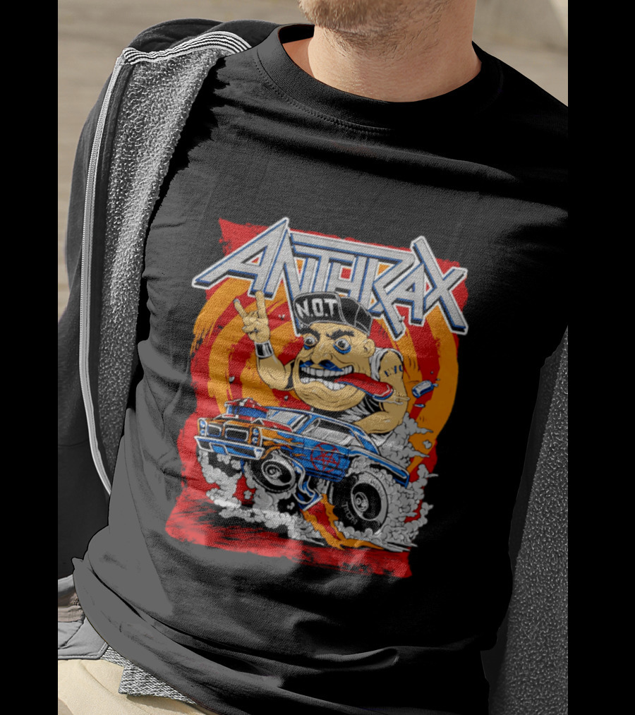 Anthrax N.O.T Muscle Car Ed Roth Style Illustration Monster Metal Rock T-Shirt