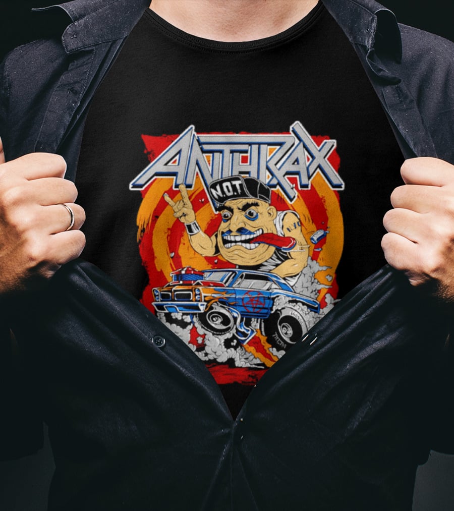 Anthrax N.O.T Muscle Car Ed Roth Style Illustration Monster Metal Rock T-Shirt