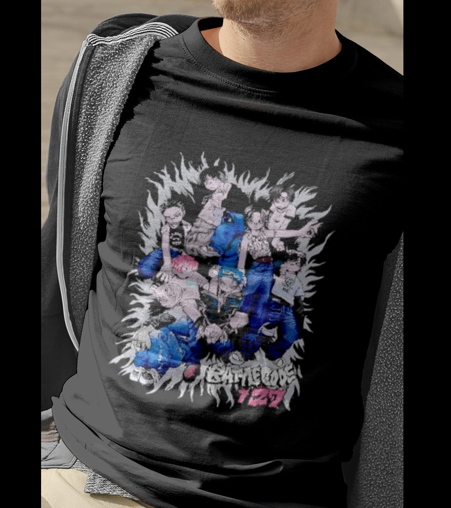 Battlecode 127 Anime Manga Characters Dynamic Group Pose T-Shirt