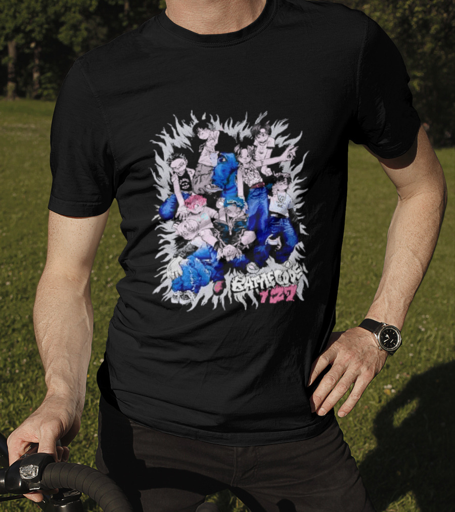 Battlecode 127 Anime Manga Characters Dynamic Group Pose T-Shirt