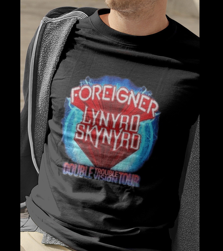 Foreigner Lynyrd Skynyrd Double Trouble Vision Tour 2026 T-Shirt