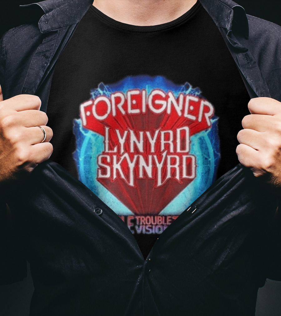 Foreigner Lynyrd Skynyrd Double Trouble Vision Tour 2026 T-Shirt