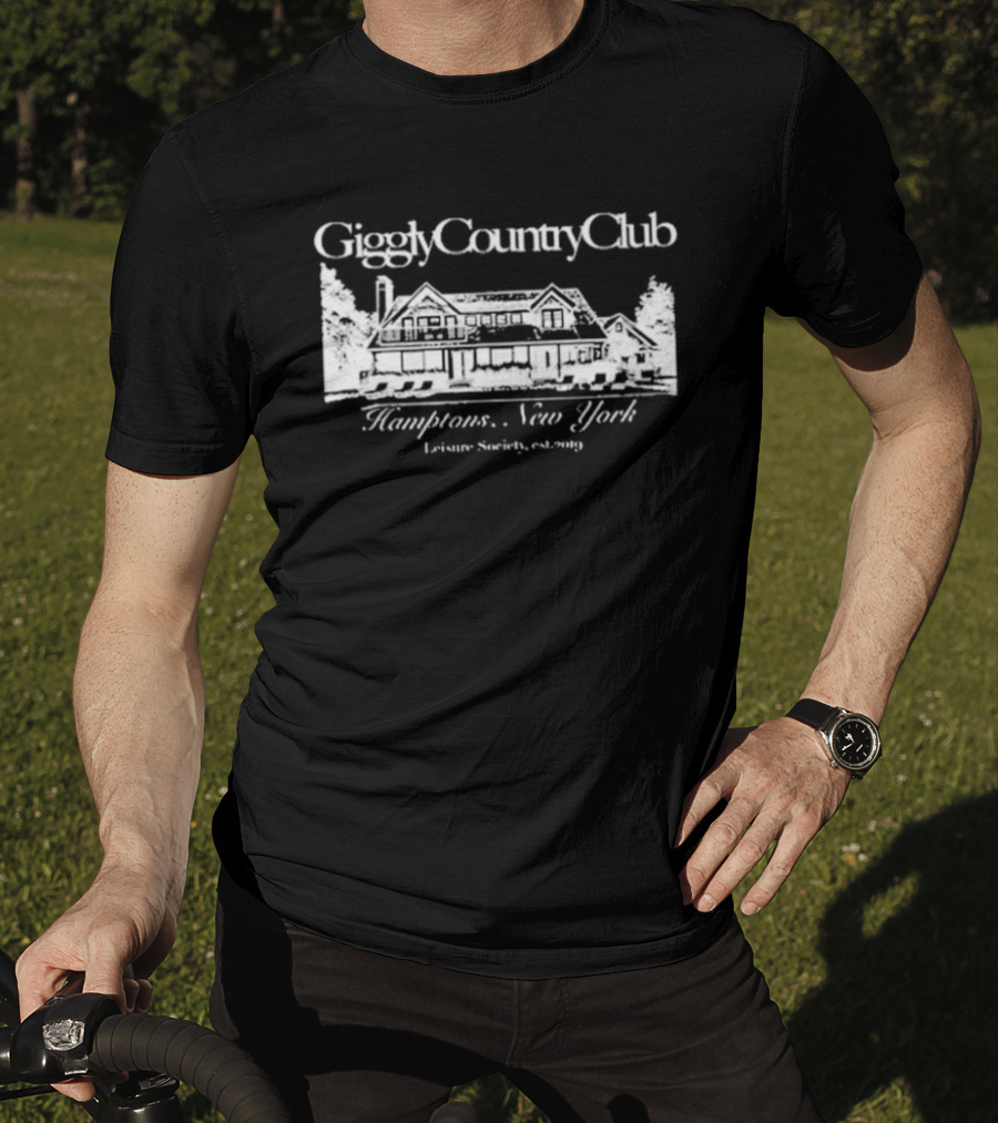 Giggly Country Club Hamptons New York Leisure Society Est 2019 T-Shirt