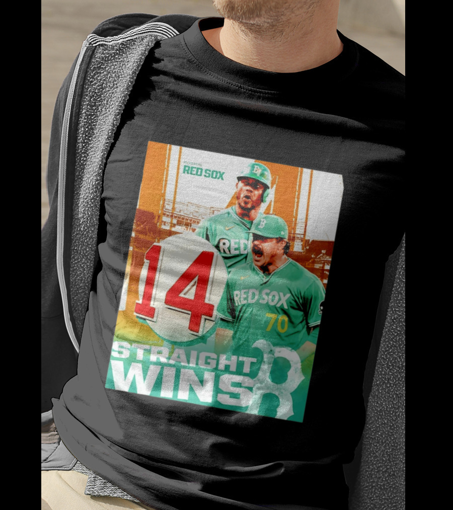 Boston Red Sox 14 Straight Wins Number 70 Celebration T-Shirt
