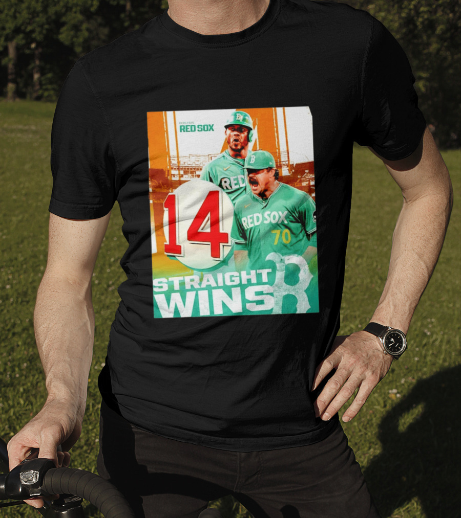 Boston Red Sox 14 Straight Wins Number 70 Celebration T-Shirt