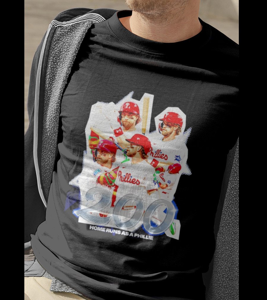 Honor Bryce Harper's Phillies 200 Home Runs T-Shirt